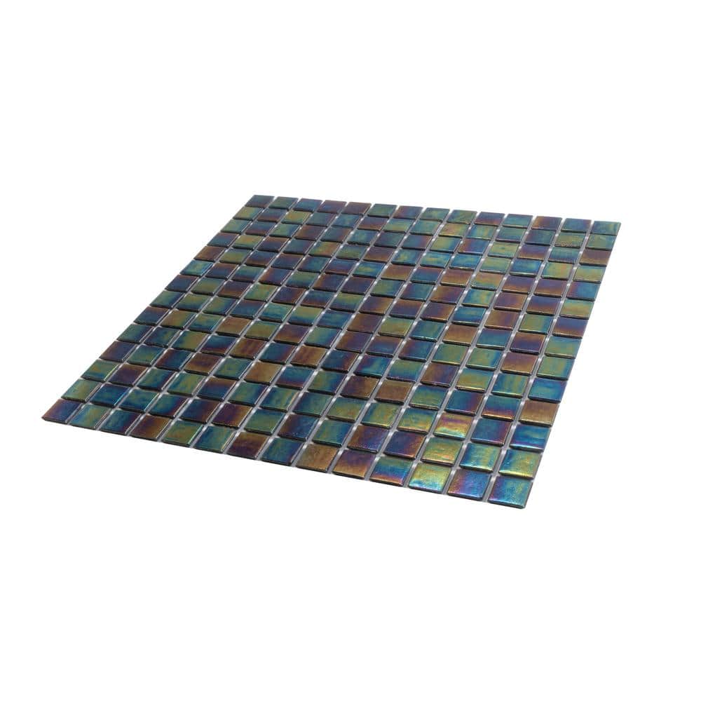 Nacreous 12" x 12" Iridescent Glass Mosaic Tile