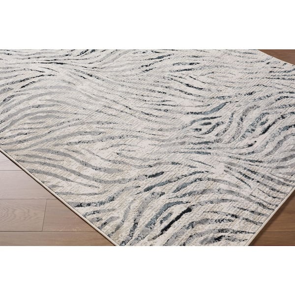 2 ft. x 2 ft. Black Impulse IPS-2321 Machine Woven Area Rug