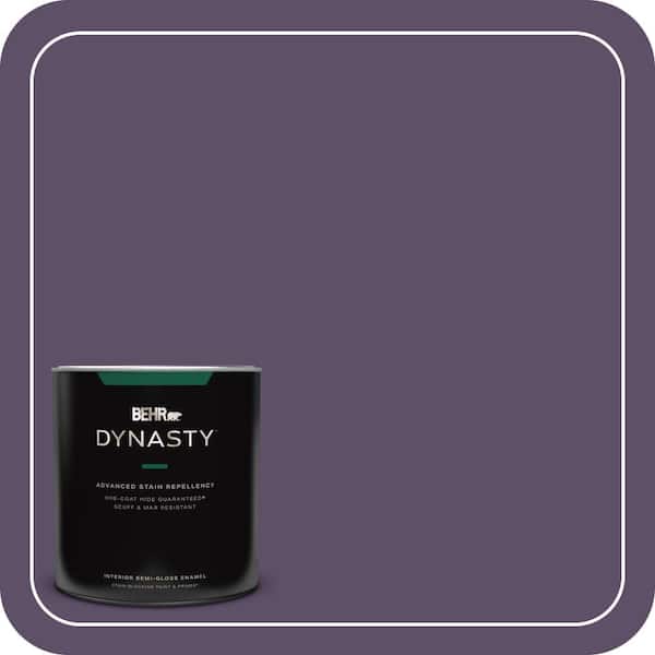 BEHR DYNASTY 1 qt. #M560-7 Muscat Grape One-Coat Hide Semi-Gloss Enamel Interior Stain-Blocking Paint and Primer