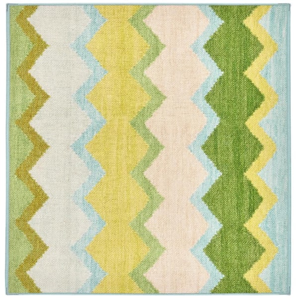 Safety Net Machine Washable Green 2.6 ft. x 8 ft. Indoor Area Rug
