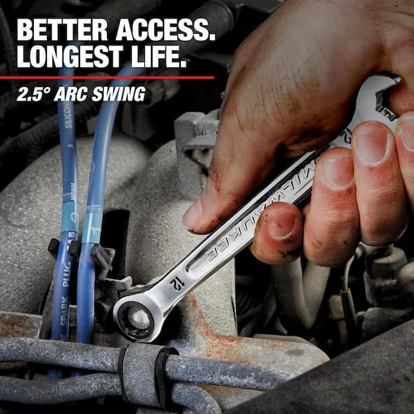 Milwaukee Metric Ratcheting Combination Wrench Set (15-Piece) 48