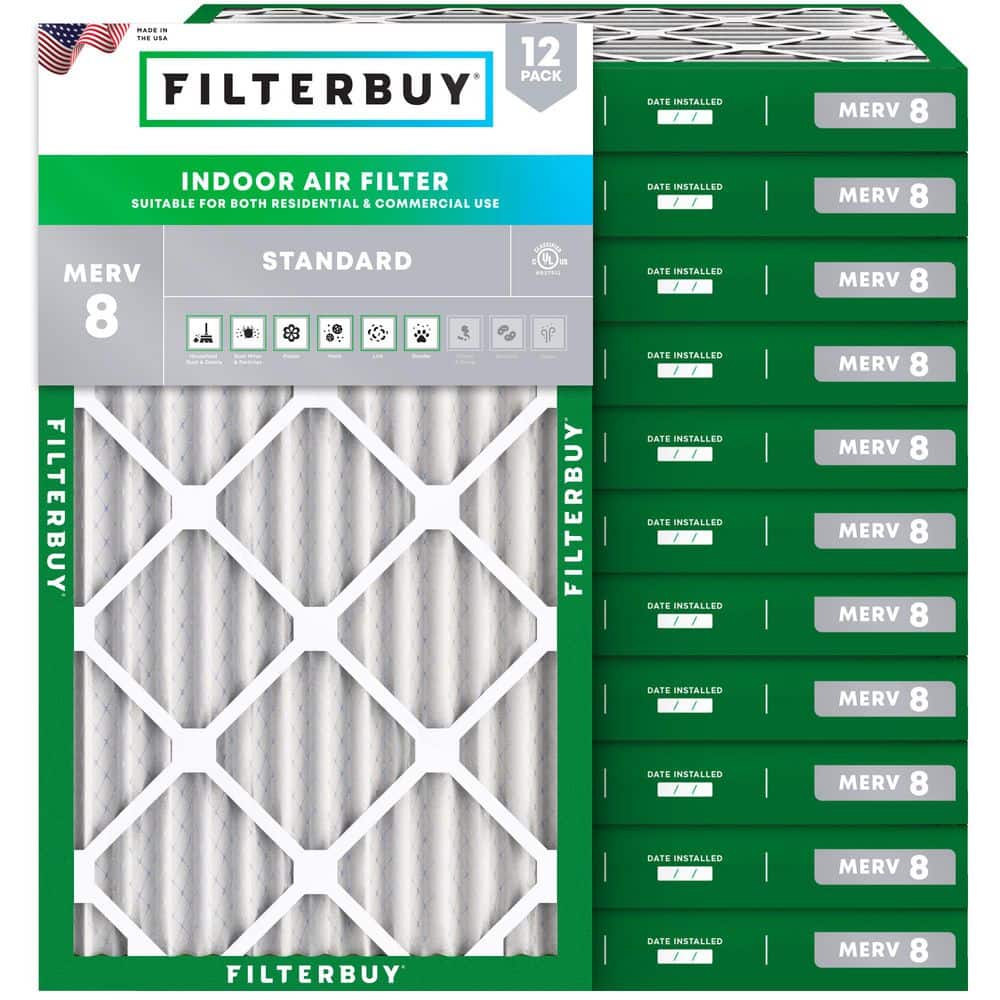 17.25 in. x 35.25 in. x 2 in. MERV 8 (FPR 5) Dust Defense Pleated HVAC AC Furnace Air Filters Replacement (12-Pack) price history on PriceWatchPro