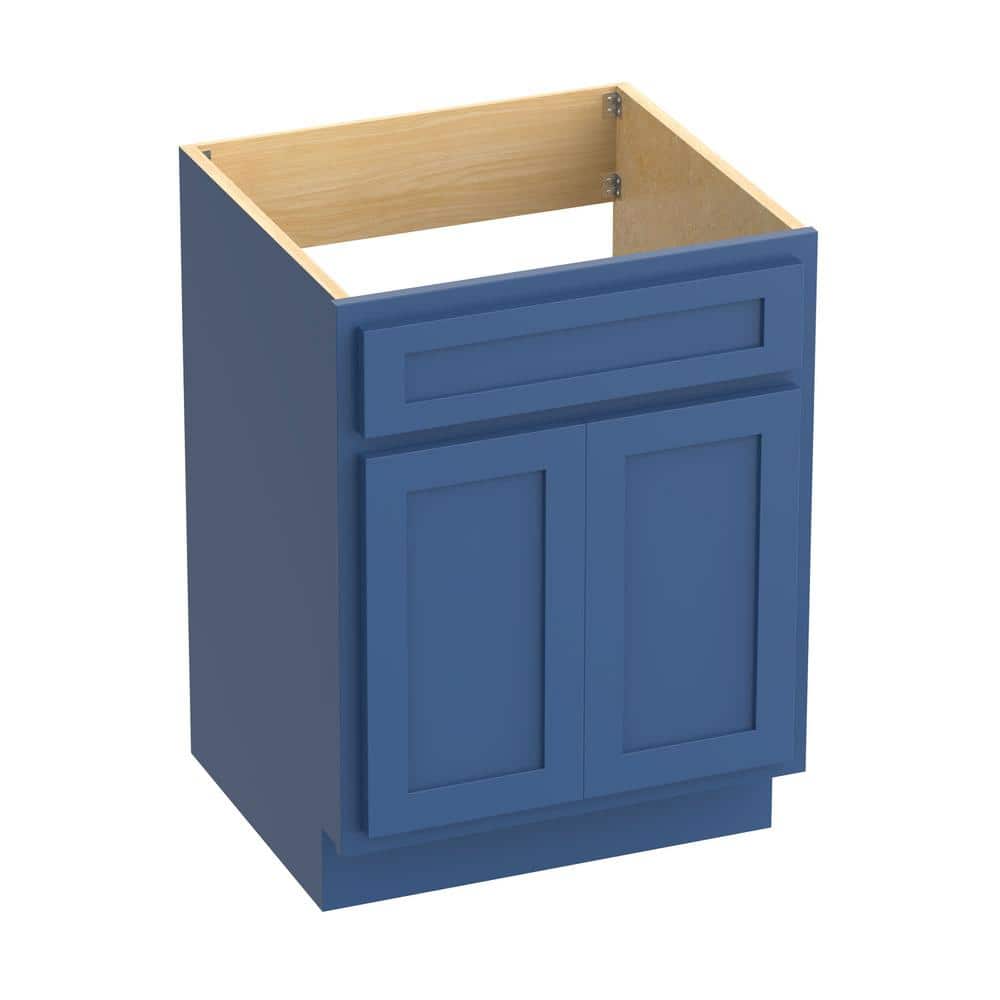 Elegant Blue Shaker-Style 24'' Bathroom Vanity Base Cabinet