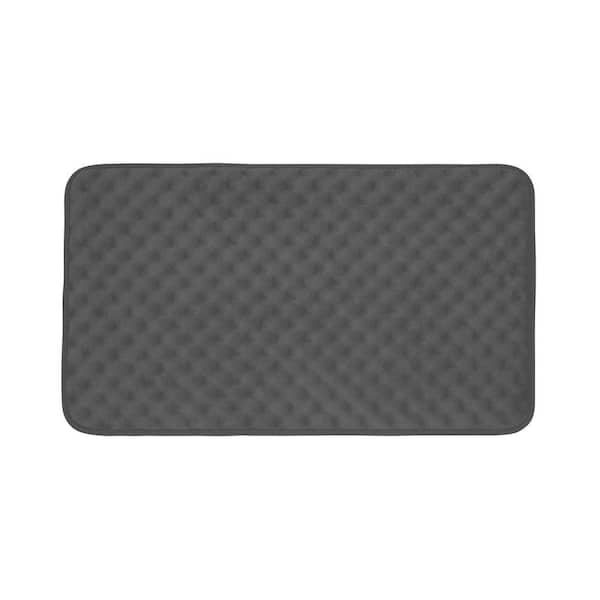 BounceComfort Massage Dark Gray 17 in. x 24 in. Memory Foam Bath Mat