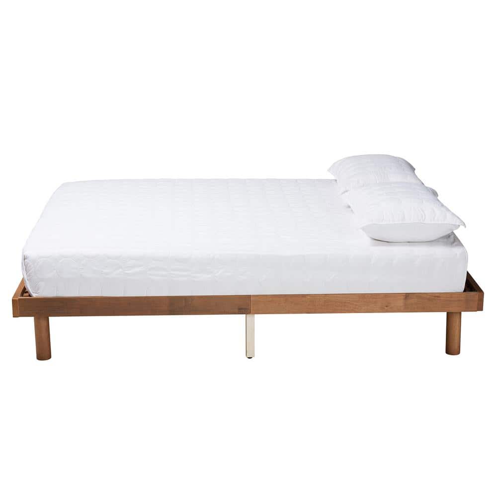 Winston Walnut Brown Wood Queen Platform Bed Frame