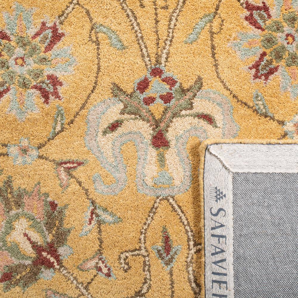 Antiquity Gold and Green Hand-Tufted Wool Runner Rug
