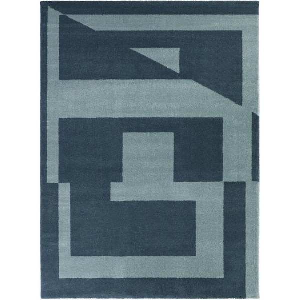 Andrade Teal/Light Blue 5 ft. x 7 ft. Area Rug