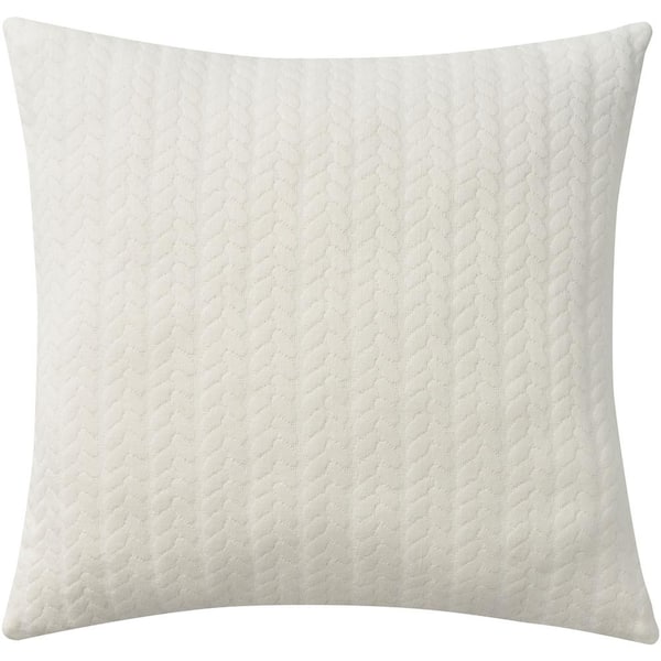 Mina Victory Cover Ivory Farmhouse 18 in. x 18 in. Square