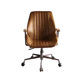 Brown Leather Hamilton Office Chair with Swivel Lift Seat