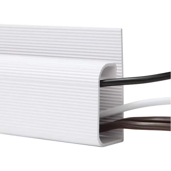 Manejo de cables blanco, canal en J, blanco, organizador de cables para  escritorio, paquete de 4 org…Ver más Manejo de cables blanco, canal en J