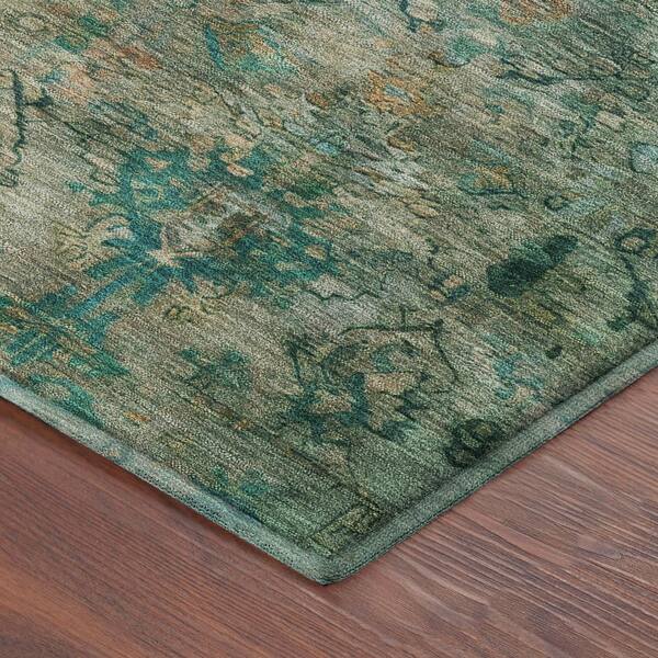 Mayfield Premium Machine Washable Abstract AMF2320 Teal 2 ft. x 3 ft. Accent Rug