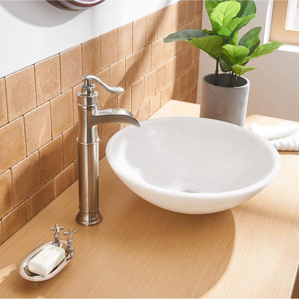 Brushed Nickel Single Handle Waterfall Vessel Sink Faucet
