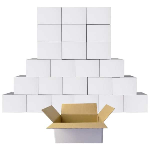 Unbranded 4.6 lb. 9 x 6 x 4 in. Cardboard Shipping Boxes Single Wall Corrugated Mailer Box White 25 Pack