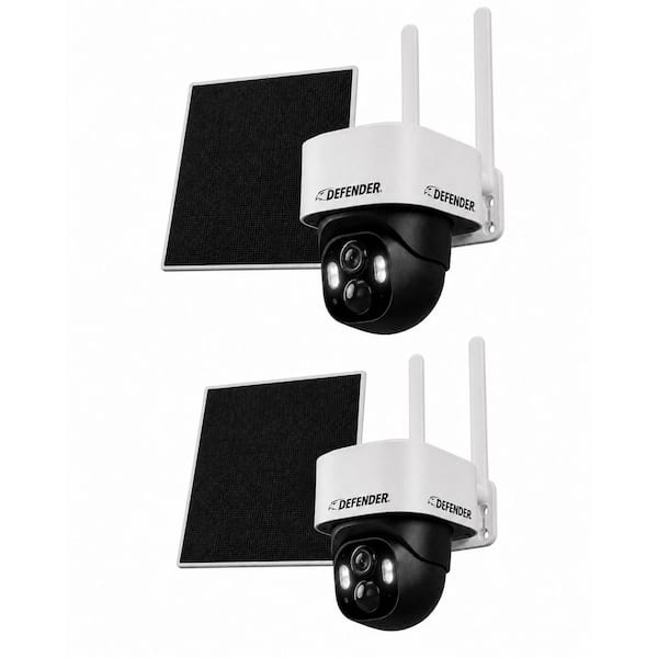 AI 2K+ 4G LTE Frontier Wireless PTZ Security Camera, 5W Solar Panel, AI-Tracking, No WIFI, Paid Data Plan Required, 2pck