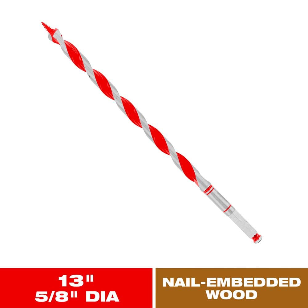5/8 in. x 13 in. Carbide Auger Drill Bit for Wood and Nail-Embedded Wood price history on PriceWatchPro
