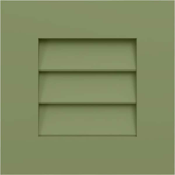 Ekena Millwork 12 in. W x 12 in. H EnduraCore Composite Louver Shutters Sample, Moss Green
