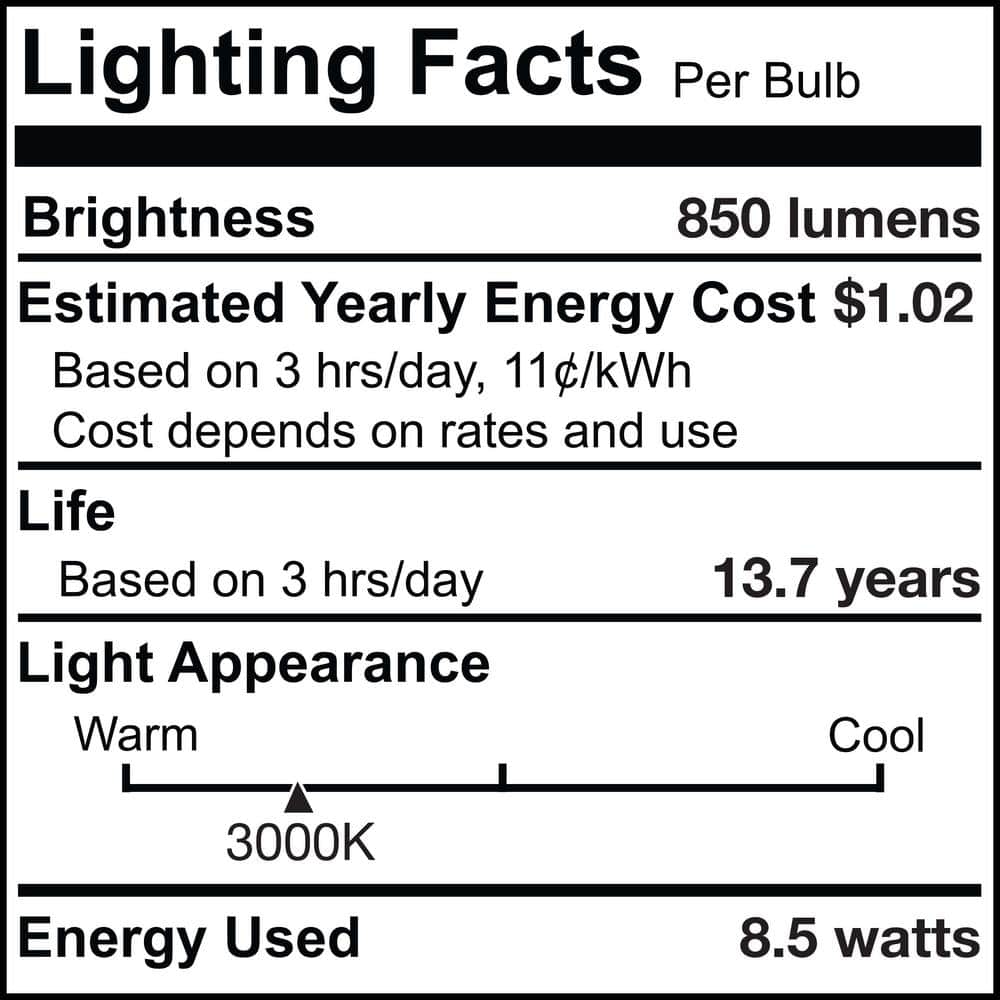 Warm White Dimmable LED Filament Bulb, 2 Pack
