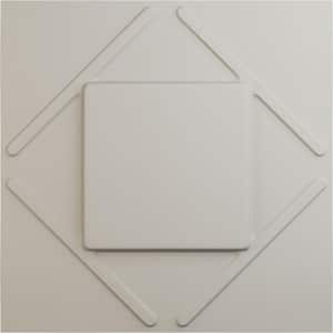 19 5/8 in. x 19 5/8 in. Aubrey EnduraWall Decorative 3D Wall Panel, Satin Blossom White (12-Pack for 32.04 Sq. Ft.)