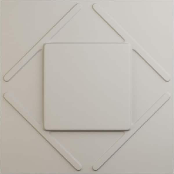 Ekena Millwork 19 5/8 in. x 19 5/8 in. Aubrey EnduraWall Decorative 3D Wall Panel, Satin Blossom White (12-Pack for 32.04 Sq. Ft.)