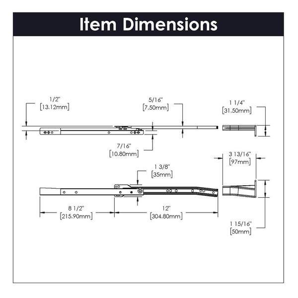 Hickory Hardware Bottom Centered Drawer Mount, Not Compatible Side Mount Drawers Heavy Duty Center Slide Cabinet Dresser Easy Open Soft Close Glide Tr 6301848b D14b 40dd 99f1 A9651b0bf932.f64e7e7d74e60e137ed7e47c35c7c1e4