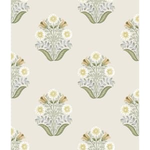 Sophie Sage Floral Medallion Peel and Stick Wallpaper