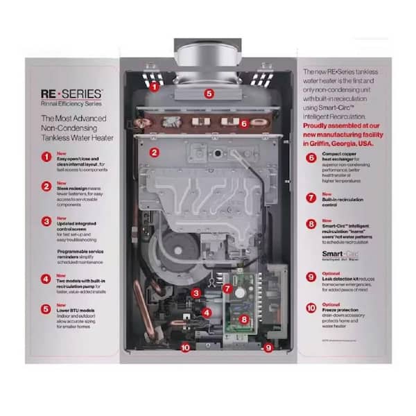 Rinnai High Efficiency Non-Condensing 6.6 GPM Residential 160,000 