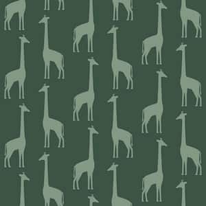Black Vivi Giraffe Matte Paper Non-Pasted Wallpaper Roll