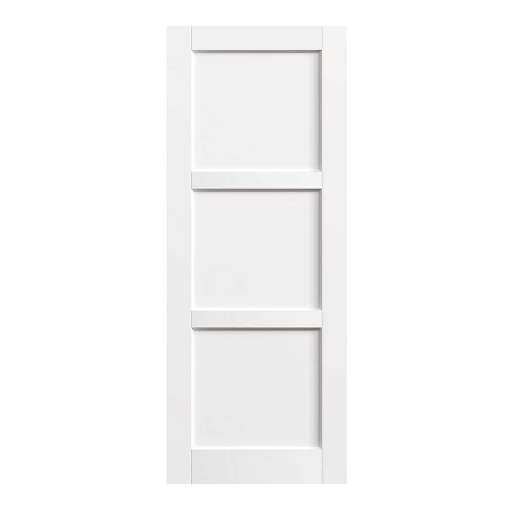 32 in. x 80 in. 3 Panel, MDF, Composite, Solid Core, Pre-assembled Panel White Primed Interior Door Slab price history on PriceWatchPro
