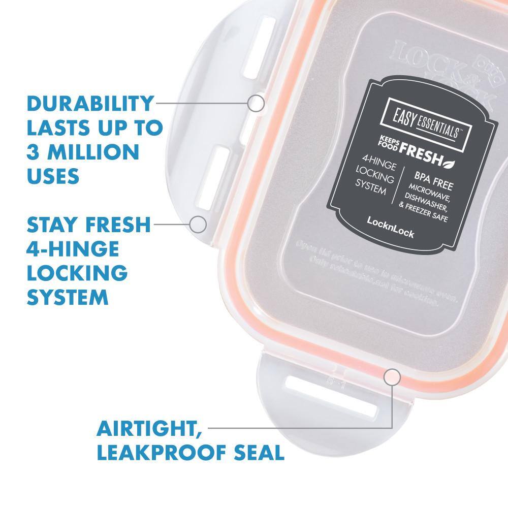 Clear BPA-Free Plastic Food Storage Container Set, 18-Piece