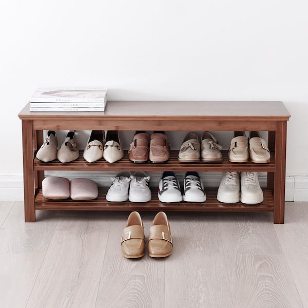 Shoe Storage Bench for Entryway, 2-Tier Shoe Rack, Shoes Rack for Any Room