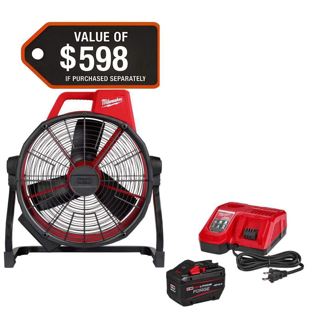 M18 Brushless Cordless Hybrid 18 in. Variable Speed Fan with (1) FORGE 12.0Ah Starter Kit price history on PriceWatchPro