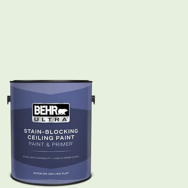 BEHR ULTRA 1 gal. #M390-1 Mayfair White Ceiling Flat Interior Paint with Primer