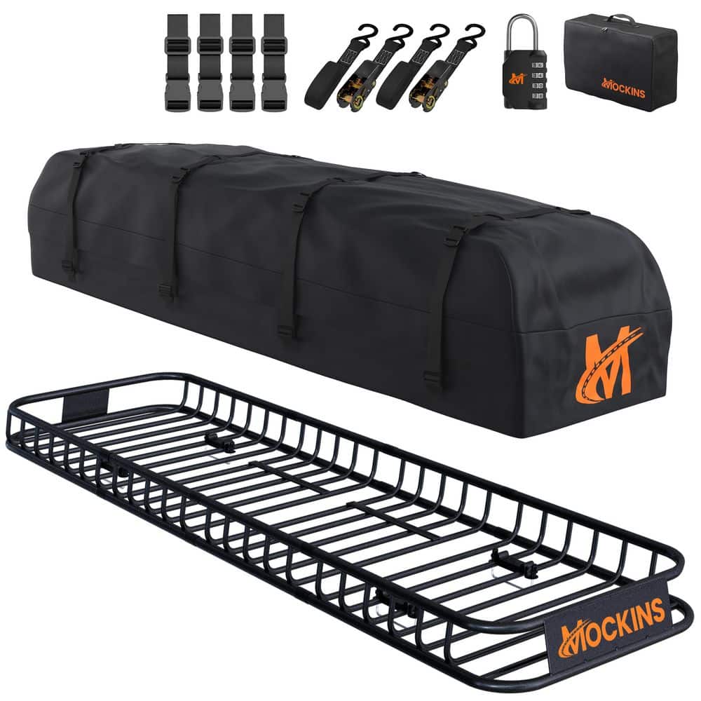 Mockins 85 in. x 24 in. x 4 in. Narrow Roof Rack Basket with 20 Cu