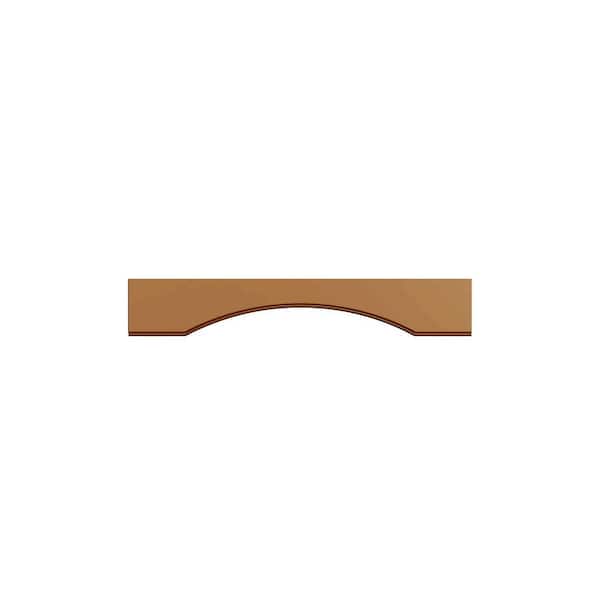 Aberdeen Recessed 48 in. W x 6 in. H x 0.75 in. D in Caramel Arched Valance in Assembled Wall Cabinet