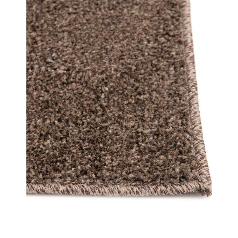 Brown Rectangular Tufted Washable Reversible 9' x 12' Rug