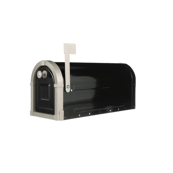 Gibraltar Mailboxes Brunswick Large Metal Black/Brushed Nickel Post Mount Mailbox Gibraltar Mailboxes Brunswick Large Metal Black/Brushed Nickel Post Mount Mailbox