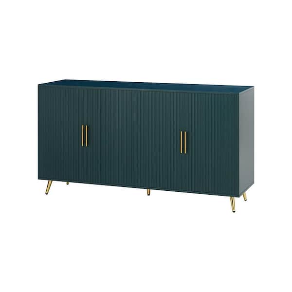 Unbranded 60 in. W x 15.7 in. D x 32.3 in. H Bathroom Green Linen Cabinet