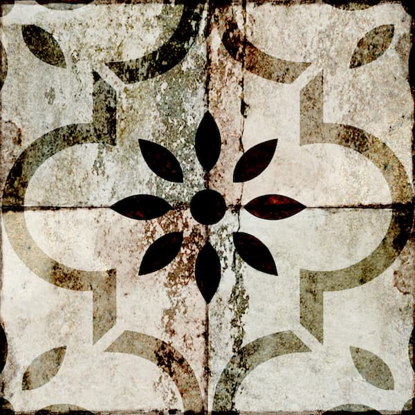 MI ALMA Brown and Black R25 6 in. x 6 in. Vinyl Peel and Stick Tile (24 Tiles, 6 sq. ft./Pack)