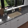 Karran QU- 812 Quartz 32.5 in. Large Single Bowl Undermount Kitchen Sink in Bisque QU-812-BI