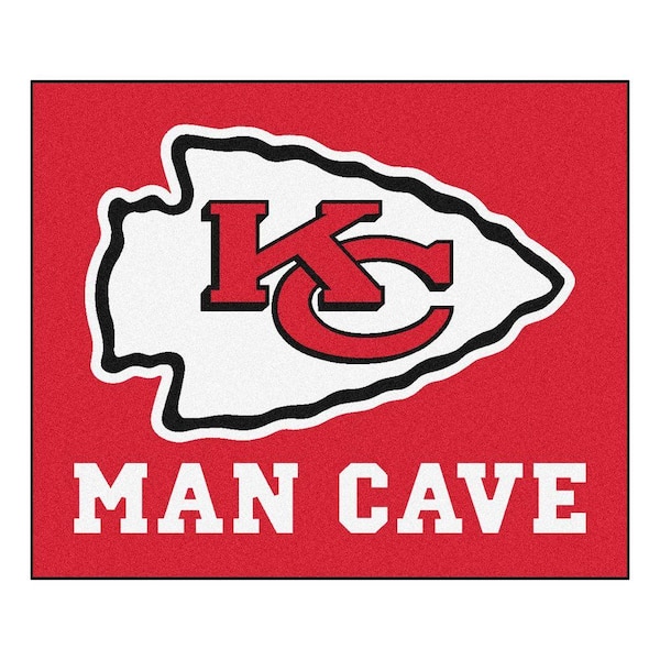 FANMATS Kansas City Chiefs Red Man Cave 5 ft. x 6 ft. Area Rug