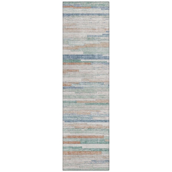Chantille Machine Washable Indoor/Outdoor Abstract ACN2000 Linen 2 ft. 3 in. x 7 ft. 6 in. Runner Rug