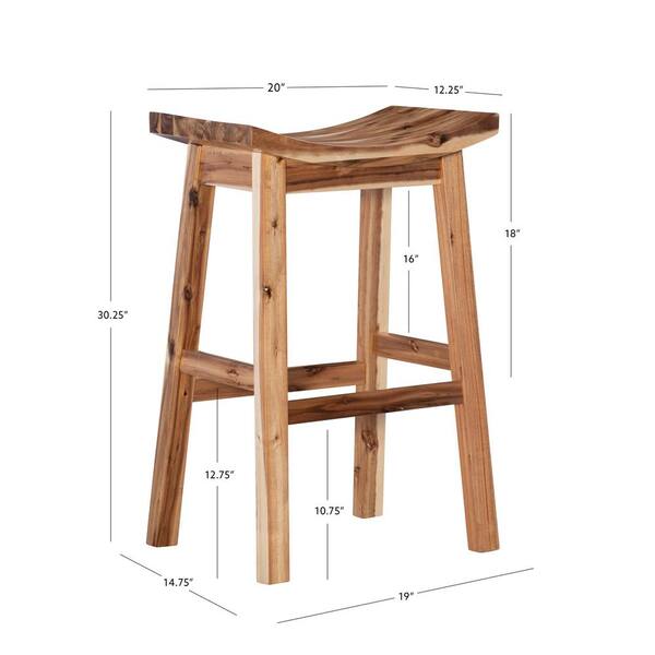 Slant Wood Foot Stool- Elm, Step Stools