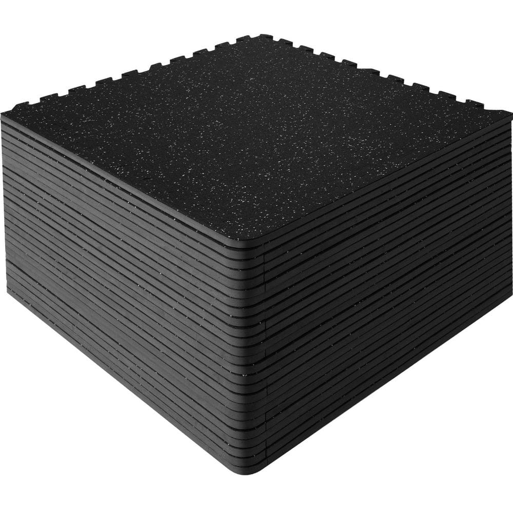 Interlocking Floor Mats, Gym Floor Mats, 24 in. x 24 in. x 0.5 in. T EVA Foam and Rubber Top 25 Pcs 100 sq.ft price history on PriceWatchPro