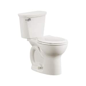 Cadet 12 in. Rough In 2-Piece 1.28 GPF Single Flush Round Chair Height Toilet with Slow Close Seat in Bone