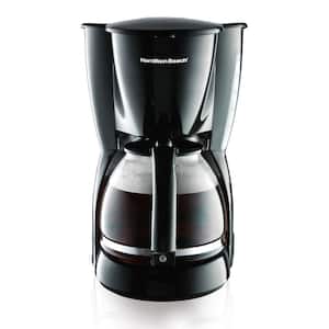 12- Cup Black Drip Coffee Maker with Glass Carafe