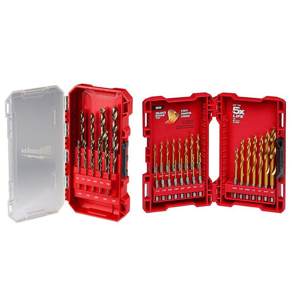 Milwaukee Cobalt Red Helix Drill Bit Set for Drill Drivers and ...