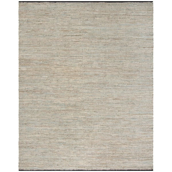 Vintage Leather 9 ft. x 12 ft. Beige Gradient Solid Color Area Rug