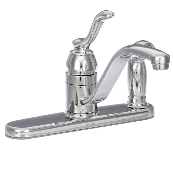 BARIL - STONE COLLECTION CUI-6640-00-CC Robinet de cuisine monotrou carré  avec poignée latérale et douchette rétractable squared single hole kitchen  faucet with single lever handle and pull-out hand shower