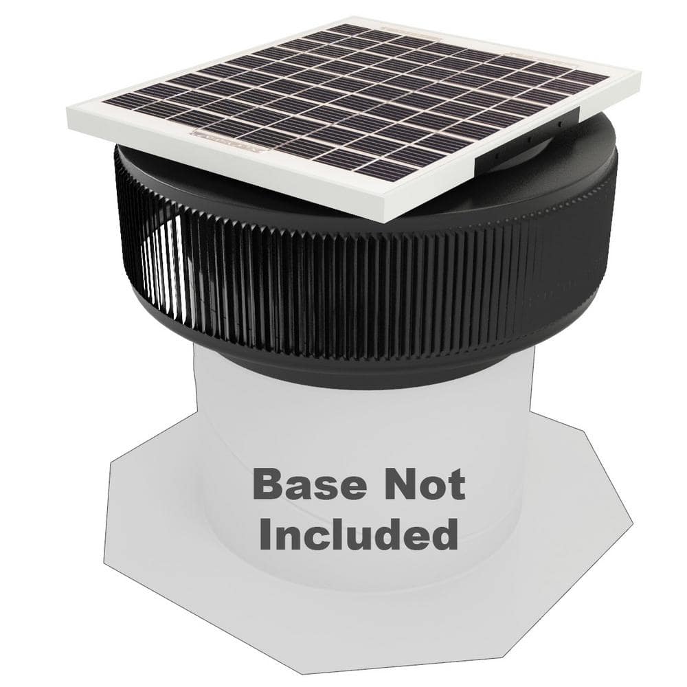 740 CFM Black Powder Coated 10-Watt Solar Powered 12 in. Dia. Retrofit Atti