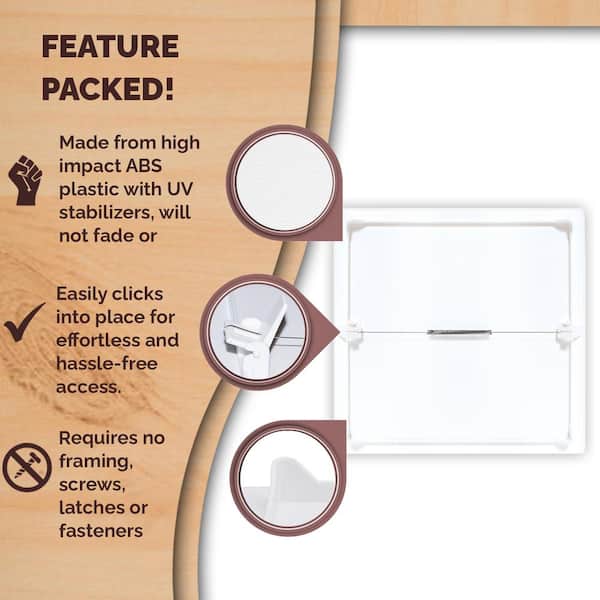 12 in. x 12 in. Spring Access Panel for Drywall and Ceiling